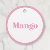 Einfache rosa Flaschenmarken Geschenkanhänger (Vorderseite)