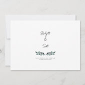 Einfache rosa Floral Monogramm Save the Date (Rückseite)