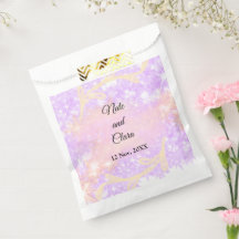 Einfache rosa gelbe Glitter-Funken moderne Hochzei