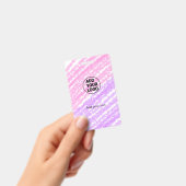 Einfache Rosa Glitzer Textur funkeln Logo-Text hin Ausweis (Handheld)