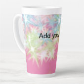 Einfache rosa glitzernde Sterne fügen Ihren Text h Milchtasse (Linke Ecke)