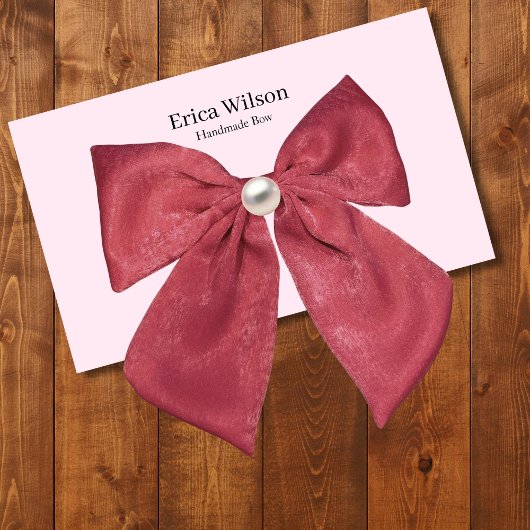 Einfache rosa Haarclip-Barrette-Anzeigekarte
