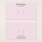Einfache rosa Haarclip-Barrette-Anzeigekarte (Vorne & Hinten)