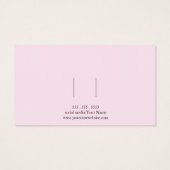 Einfache rosa Haarclip-Barrette-Anzeigekarte (Rückseite)