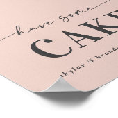 Einfache Rosa haben ein paar Kuchenschilder Poster (Ecke)