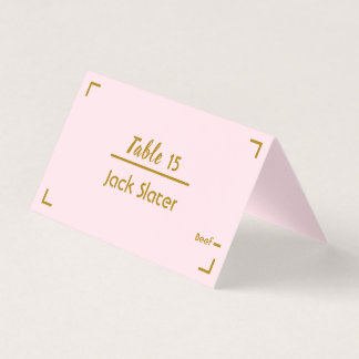 Einfache rosa handgeschriebene Schrift Hochzeitsti