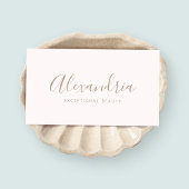 Einfache rosa handgeschriebene Skriptkalligrafie Visitenkarte