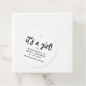 Einfache rosa Herz-Baby-Dusche Geschenkanhänger (Beispiel)