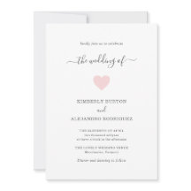 Einfache rosa Herz-Moden Hochzeit