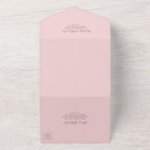 Einfache rosa Herz Moderne Hochzeit All In One Einladung (Außenbereich)