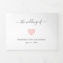 Einfache rosa Herz Moderne Hochzeit