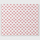 Einfache rosa Herzen Minimalistisch Geschenkpapier (Flach)