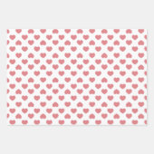 Einfache rosa Herzen Minimalistisch Geschenkpapier Set (Vorderseite 3)