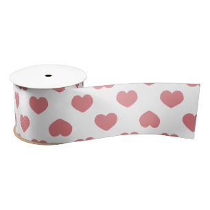 Einfache rosa Herzen Minimalistisch Satinband