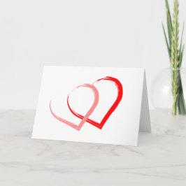 Einfache Rosa Herzens Frische Pasta machen Feiertagskarte