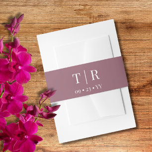 Einfache, rosa Hochzeit Einladungsbanderole