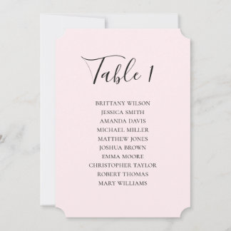 Einfache rosa Hochzeitskarte. Modernes Drehbuch Einladung