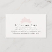 Einfache Rosa Jumping Bunny Book Request Begleitkarte (Vorderseite)