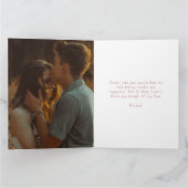 Einfache rosa Liebe Liebe Liebe Valentinisches Fot Karte (Innenseite)