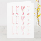 Einfache rosa Liebe Liebe Liebe Valentinisches Fot Karte (Gelbe Blume)