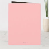 Einfache rosa Liebe Liebe Liebe Valentinisches Fot Karte (Rückseite)