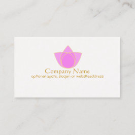 Einfache Rosa Lotus Blume Visitenkarte