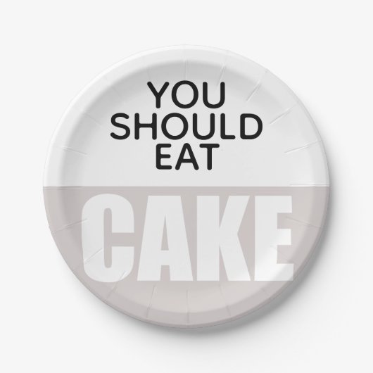 Einfache, rosa, minimalistische Hochzeitstorte Pappteller (Vorderseite)