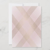 Einfache rosa moderne geometrische Hochzeit Einladung (Rückseite)