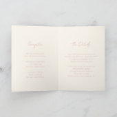 Einfache rosa Moderne Hochzeit Einladung (Innenseite)