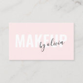 Einfache rosa, moderne Makeutist-Visitenkarte Visitenkarte (Vorderseite)