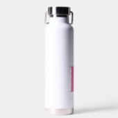 Einfache rosa Moderne Monogramm Trinkflasche (Vorne)