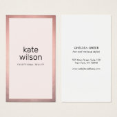 Einfache rosa Moderne Rose Gold Border (Vorne & Hinten)