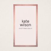 Einfache rosa Moderne Rose Gold Border (Vorderseite)