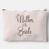 Einfache rosa Mohnblume Mutter der Braut Zubehörtasche (Rückseite)