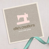 Einfache rosa Nähmaschine Seamstress Kraft Telefonnummerkarte