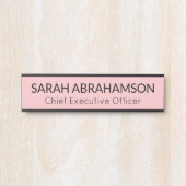 Einfache rosa Namensplatte - Türschild (Vorderseite )