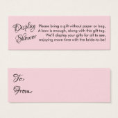 Einfache rosa No Wrap Brautparty Mini Geschenkkart (Vorne & Hinten)