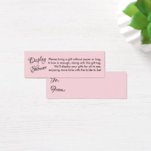 Einfache rosa No Wrap Brautparty Mini Geschenkkart