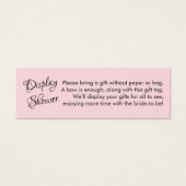 Einfache rosa No Wrap Brautparty Mini Geschenkkart (Vorderseite)