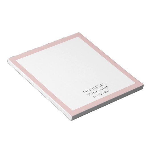 Einfache Rosa Notizblock (angewinkelt)