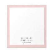 Einfache Rosa Notizblock (Vorderseite)