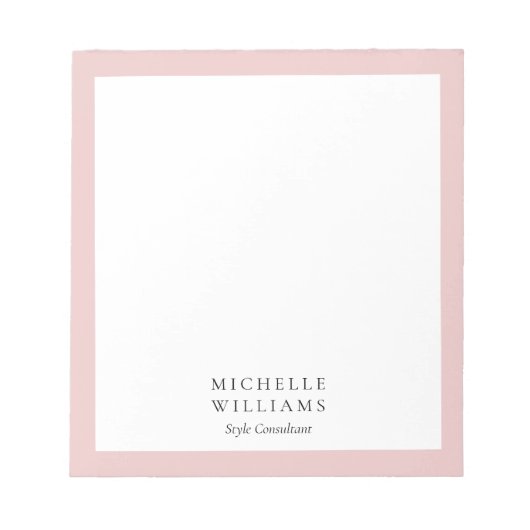 Einfache Rosa Notizblock (Vorderseite)