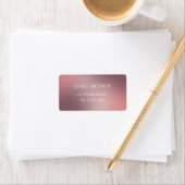 Einfache rosa Ombre Gradient-Rücksendeadresse Adressaufkleber (Insitu)