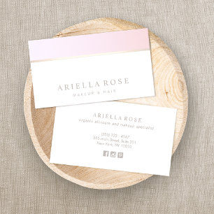Einfache Rosa Ombre Schönheitssalon Visitenkarte