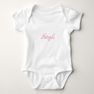 Einfache rosa Personalisierte Bezeichnung Baby Strampler