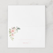 Einfache Rosa Platzkarte (Außenseite Aufgefaltet)