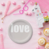 Einfache, rosa-puristische Hochzeit Pappteller (Party)