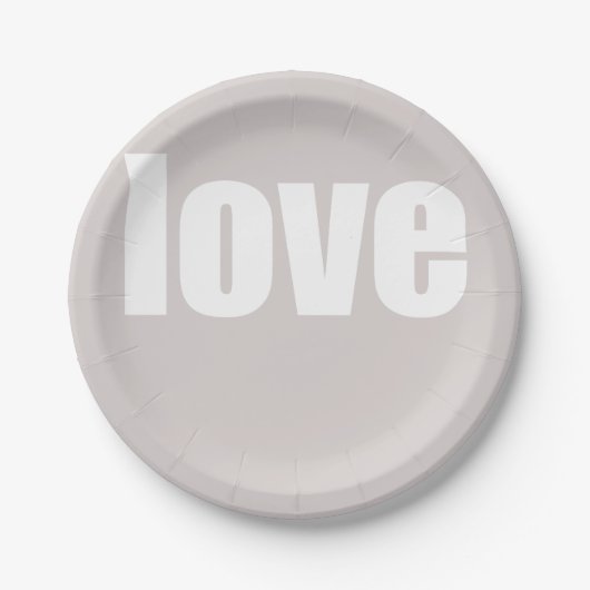 Einfache, rosa-puristische Hochzeit Pappteller (Vorderseite)