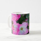 Einfache Rosa Rose Kaffeetasse (Vorderseite Links)