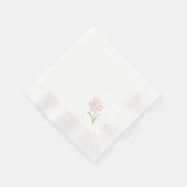 Einfache Rosa Rose | White Napkins Serviette (Ecke)